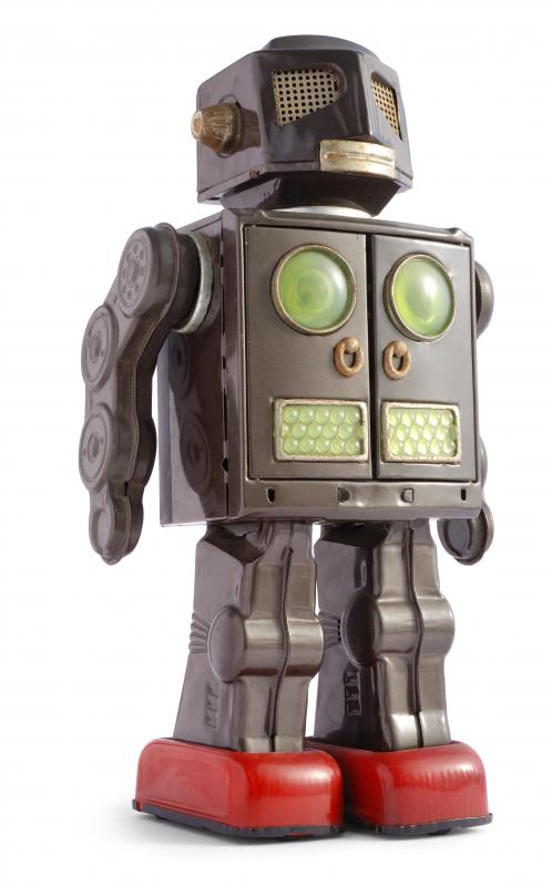 A toy robot.