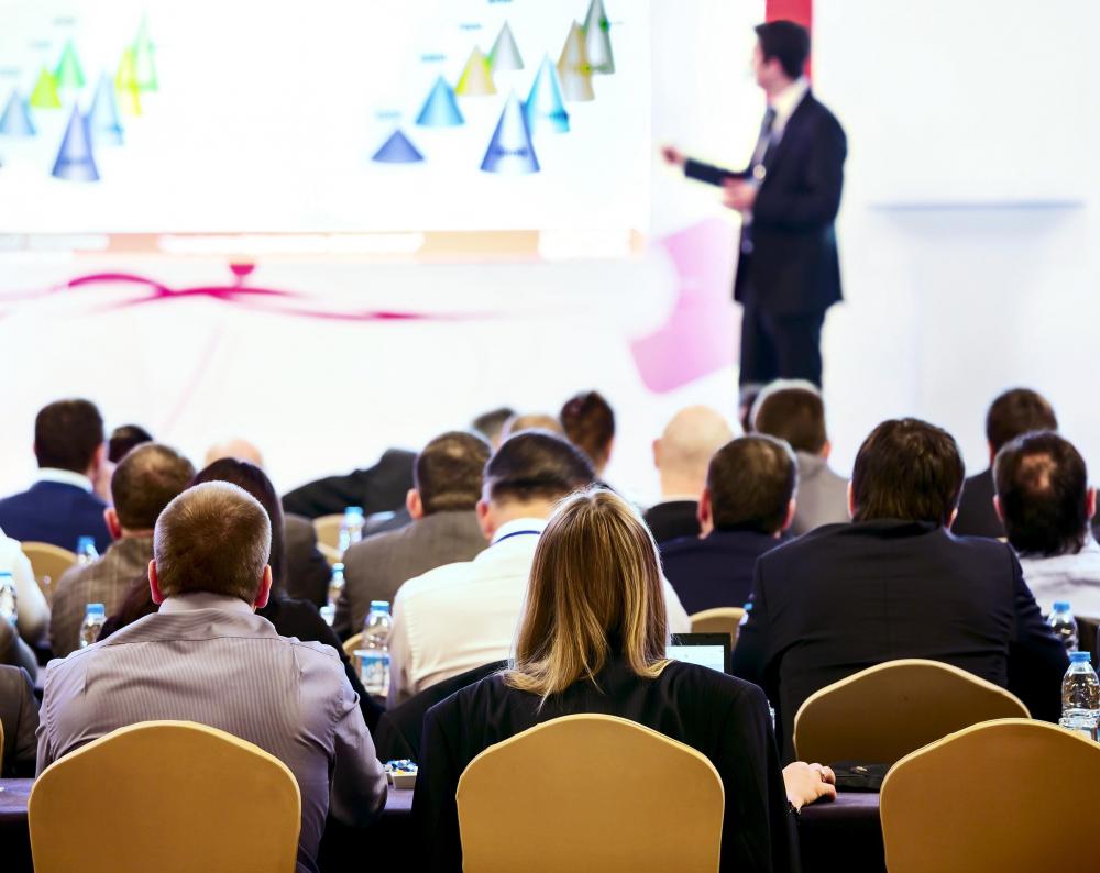 Business speakers often want to use professional software for slide presentations.