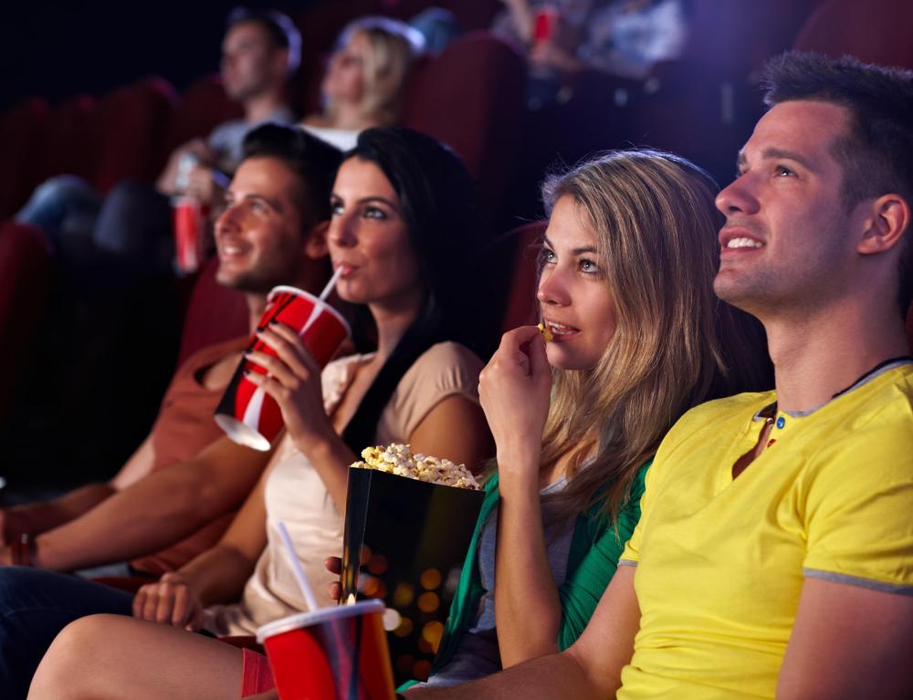 Digital projectors are often used in large theaters.