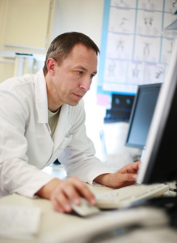 Electronic medical records can be accessed from any computer on the system.