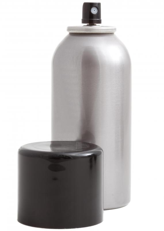 Hair spray containing a carbon dioxide cartridge.