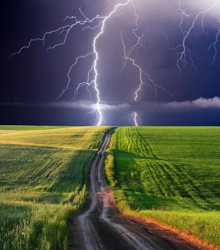 A lightning strike would cause a magnetic circuit breaker to trip.