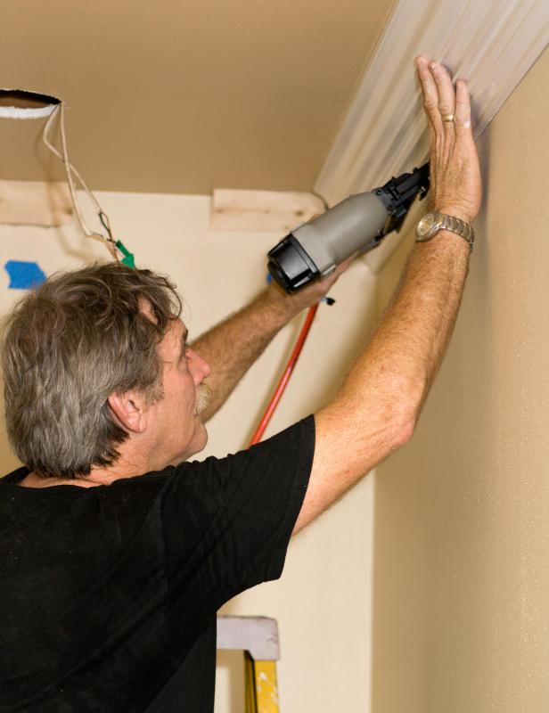 A miter saw can be used to make crown molding.