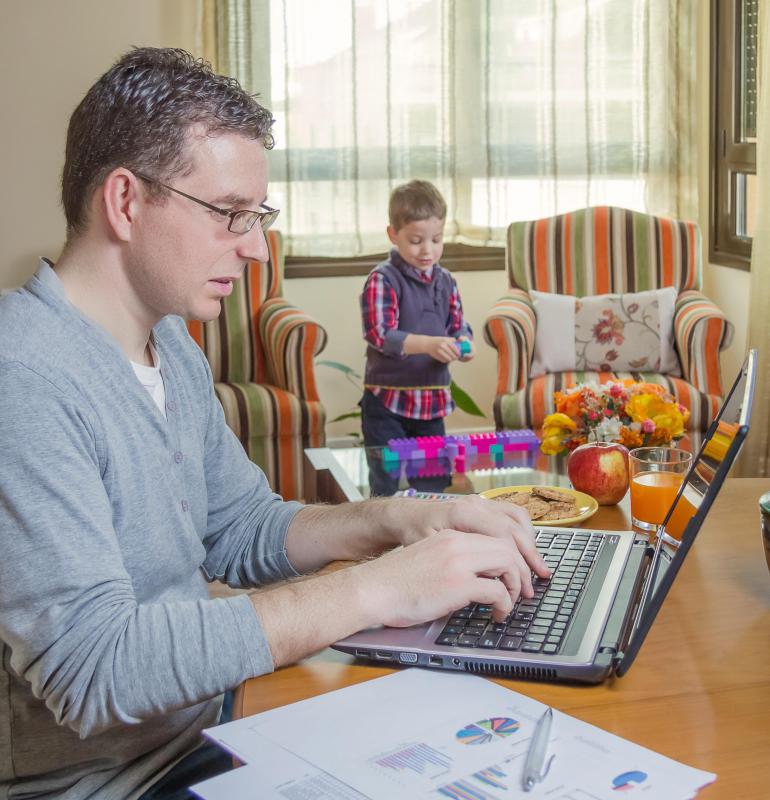 Family life of a teleworker is less disrupted than that of a traditional office worker.