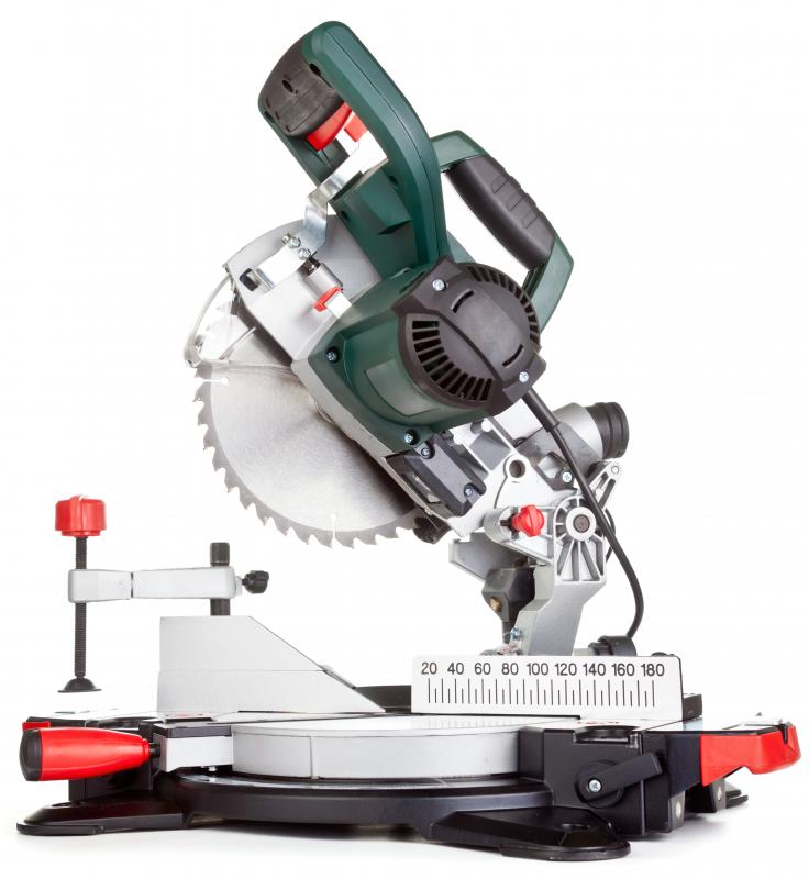 Miter saws are used to cut mitered corners.