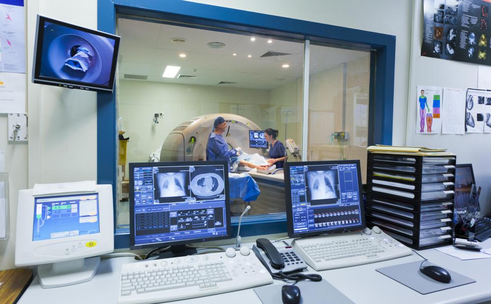 Medical image processing produces high-contrast images to make it easier to look at blood vessels and bones.