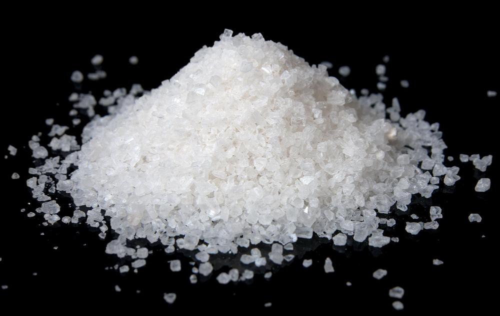 Rock salt for use in an ice cream maker.