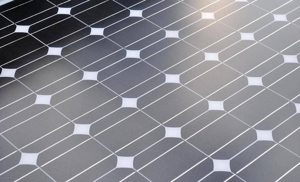A closeup of a solar panel.