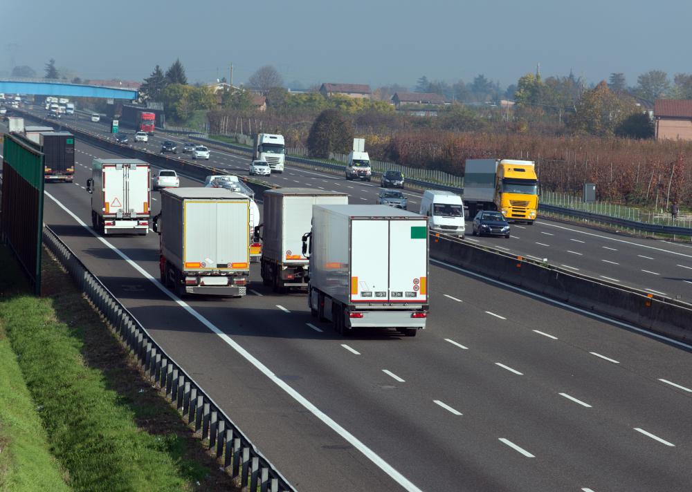 Truckers who are part of a convoy utilize CB radios to communicate with each other.