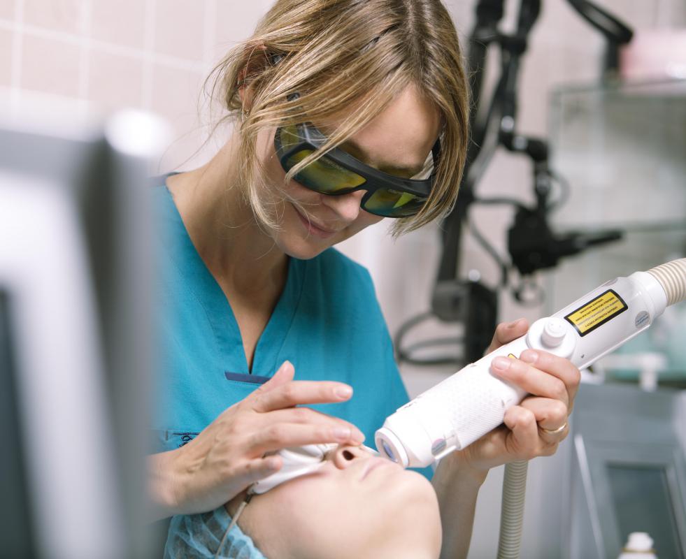 Lasers that can cut or reshape organic tissue may be used in medical practices such as scar reshaping or hair removal.