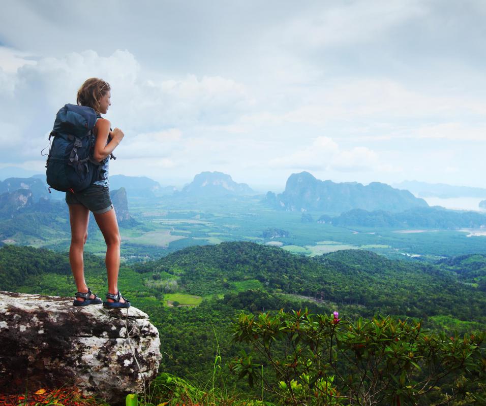 Hikers who traverse rough backcountry terrain often rely on GPS to monitor their progress.