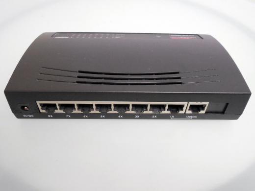 One port is designated for the cable that connects the switch to the router, so the number of connections a switch accepts is one less than the number of ports.