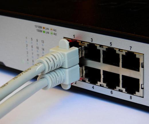 A switch port is a rectangular physical opening that accepts a data cable.