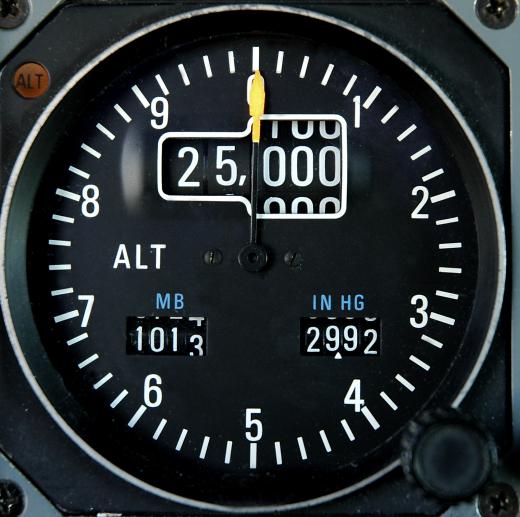 The altitude of an aircraft is included on a flight tracker.