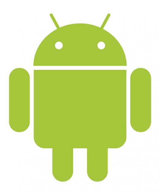 The Android logo represents Android, which is a popular type of smartphone operating system.