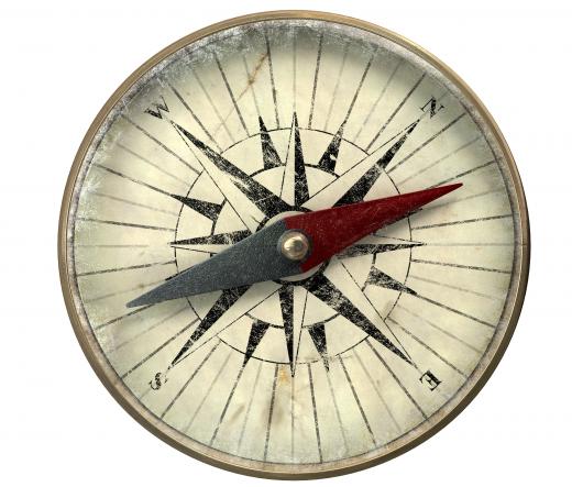 Compasses use the Earth's magnetic field to show direction.