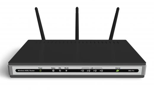 A router for a broadband Internet connection.