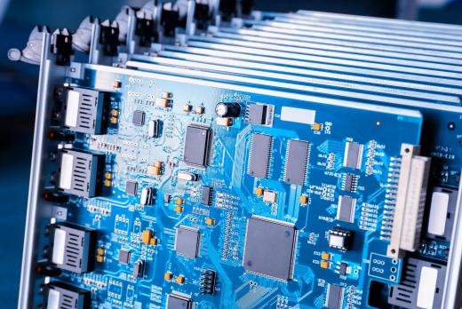 The central processing unit uses the control bus to communicate with other devices inside a computer, over physical connections including printed circuits.