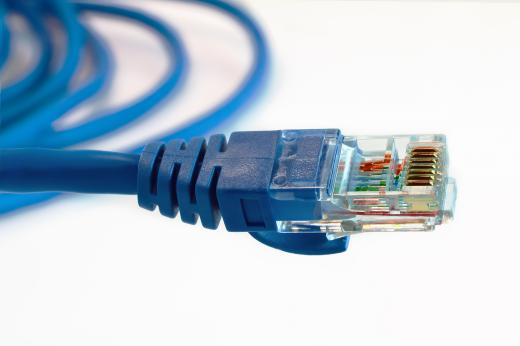 A network adapter allows a person's computer to connect to a network through an Ethernet cable.