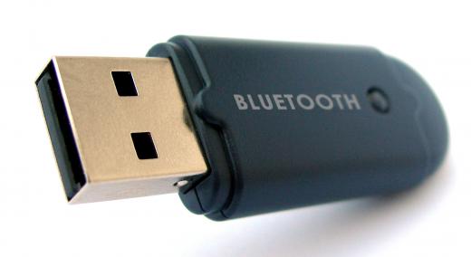 A Bluetooth dongle allows two devices to connect to one another, one of them being wireless, such as a wireless keyboard and desktop computer.