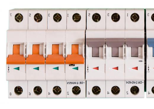 Circuit breakers protect circuits from excessive voltage or shorts.