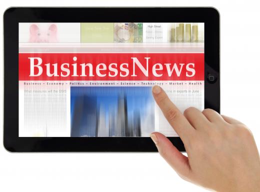 Many different types of newspapers, including business publications, are available in electronic format.