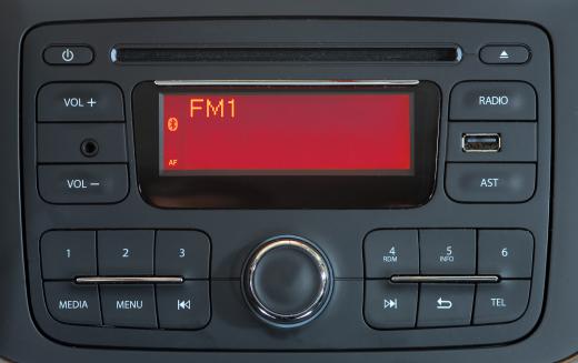 An MP3 player can be easily plugged into a stereo deck that features an line-in jack.