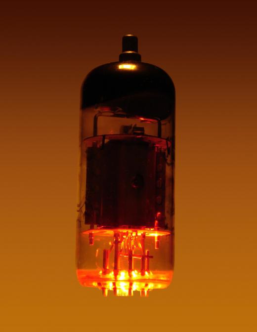 Cathodes incorporate heated filaments.