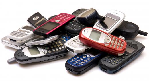 A variety of cellphones.