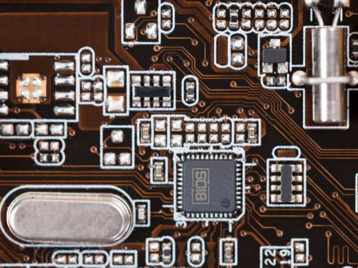 A BIOS chip enables a computer to properly initialize the startup process.