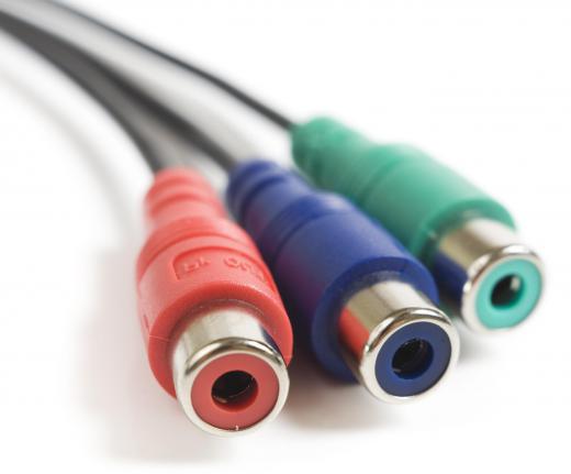 Component video via three coaxial jacks provides better signal quality in many electronics than S-Video.