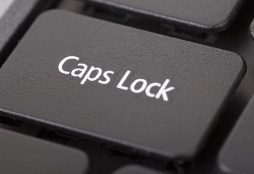 When activated, the caps lock key will make every letter typed capital rather than lower case.