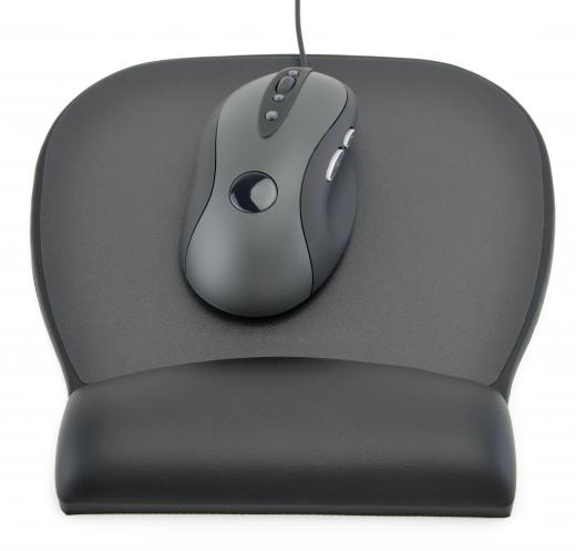 Mouse pads may be made from a variety of materials and come in many shapes and sizes.