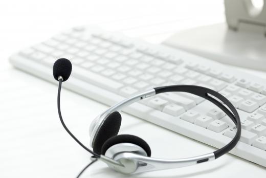 Headsets with built-in microphones are sometimes used during e-conferencing.