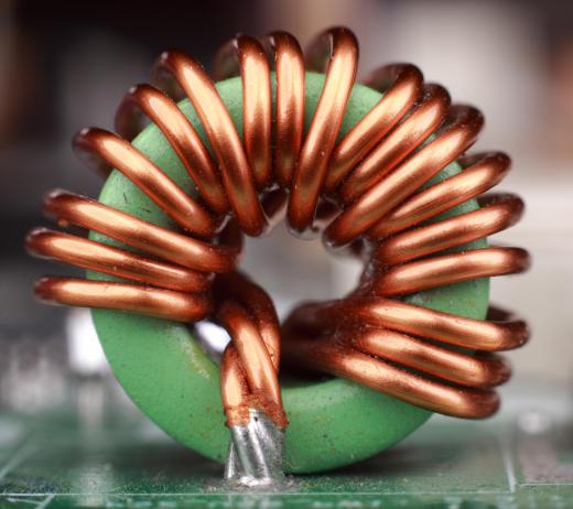 Coils of copper wire are commonly used in electrical inductors.