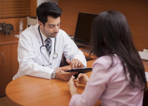 Electronic health records allow doctors and other healthcare providers to use tablets to record a patient's medical information.