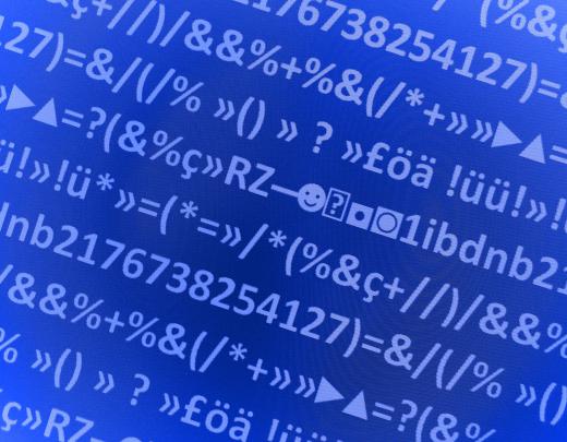 Numbers, letters, and symbols are substituted for readable information in encryption.