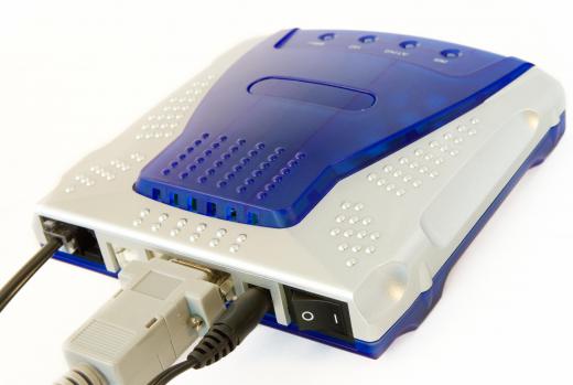 An external modem can run on batteries or require a power outlet.