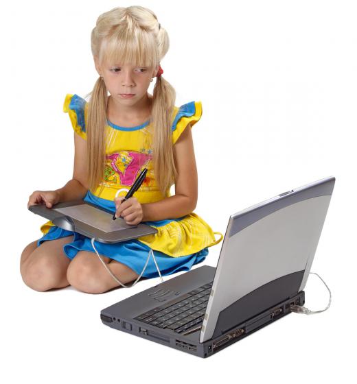 A graphics tablet may be used to draw a picture onto a computer screen without having to use a mouse.