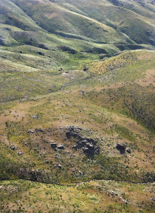 Aerial digital photogrammetry, often used in topographical mapping, begins with digital photographs or video taken from the bottom of an airplane.