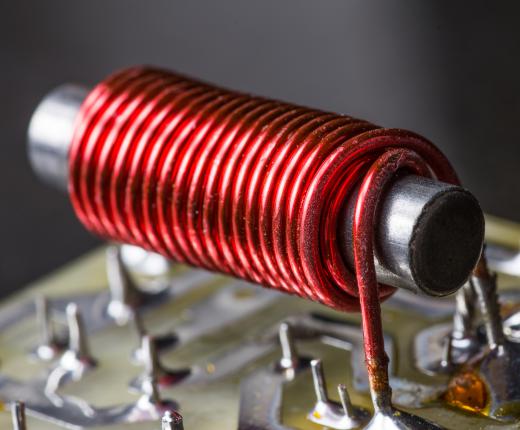 An inductor generates a magnetic field when current is applied to it.