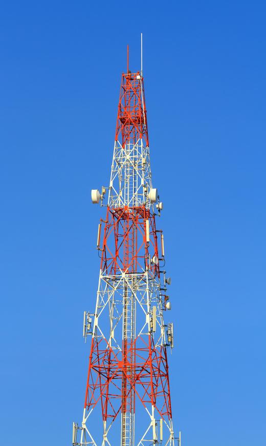 4G signals are broadcast from specialized towers.