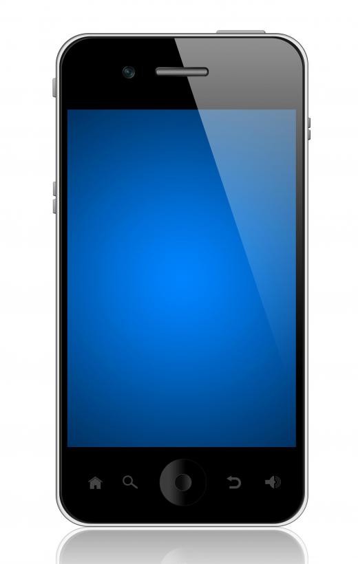 A smartphone with a touch screen.