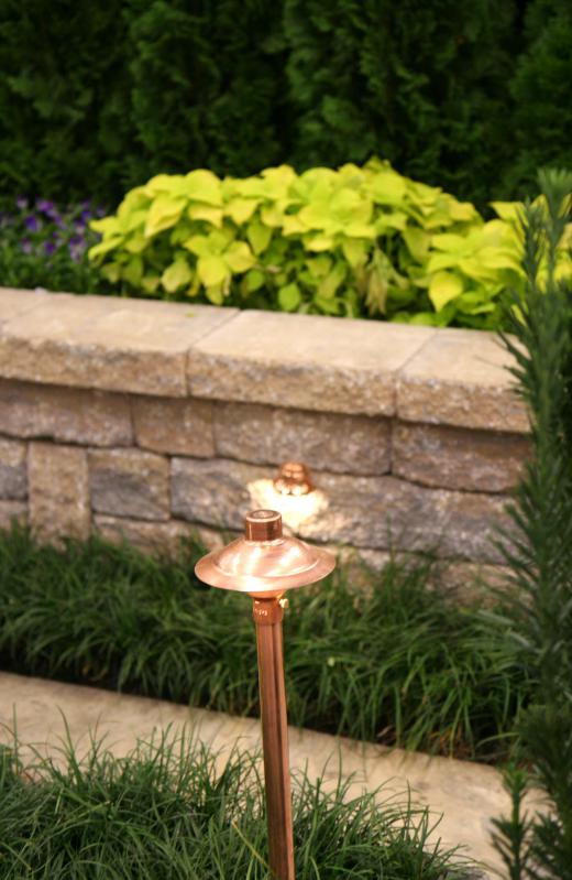 Some LED lighting fixtures are used in garden lighting.