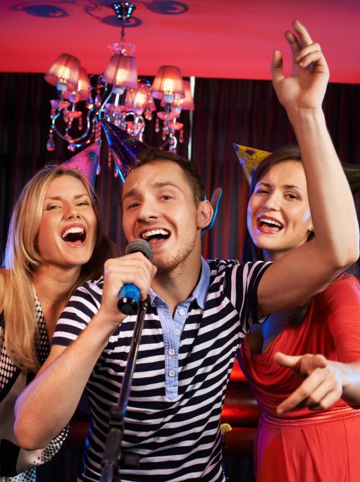 Karaoke involves amateur singers performing usually just for fun.