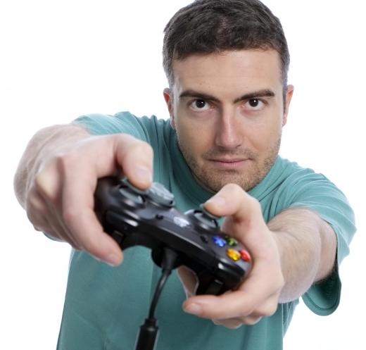 Many people enjoy playing first-person shooter style games via the Internet.