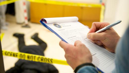 Fingerprint technology is used in crime scene investigations.