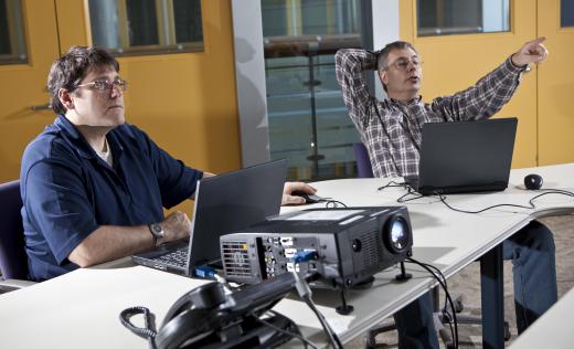 People at different locations can interact through videoconferencing.