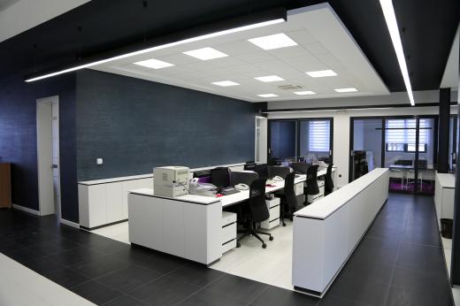 Most modern office furniture is built to be used as computer work stations.