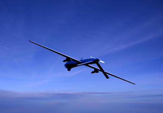 The MQ-1 Predator drone, a remotely controlled military aircraft, uses radio frequency to operate.